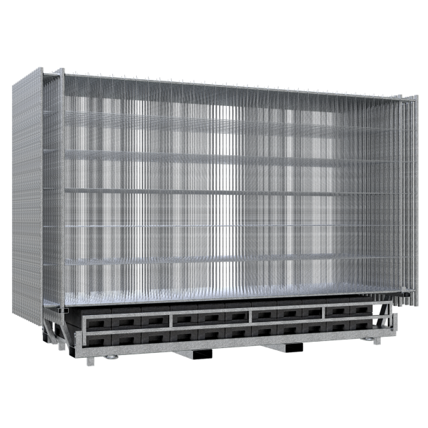 SET | with 30 construction fences and accessories | on Twinpallet | Mobile fence Cloud